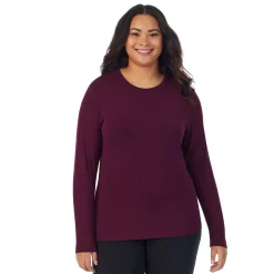 Best Softwear With Stretch Long Sleeve Crew PLUS Women Long Sleeves|Plus Size