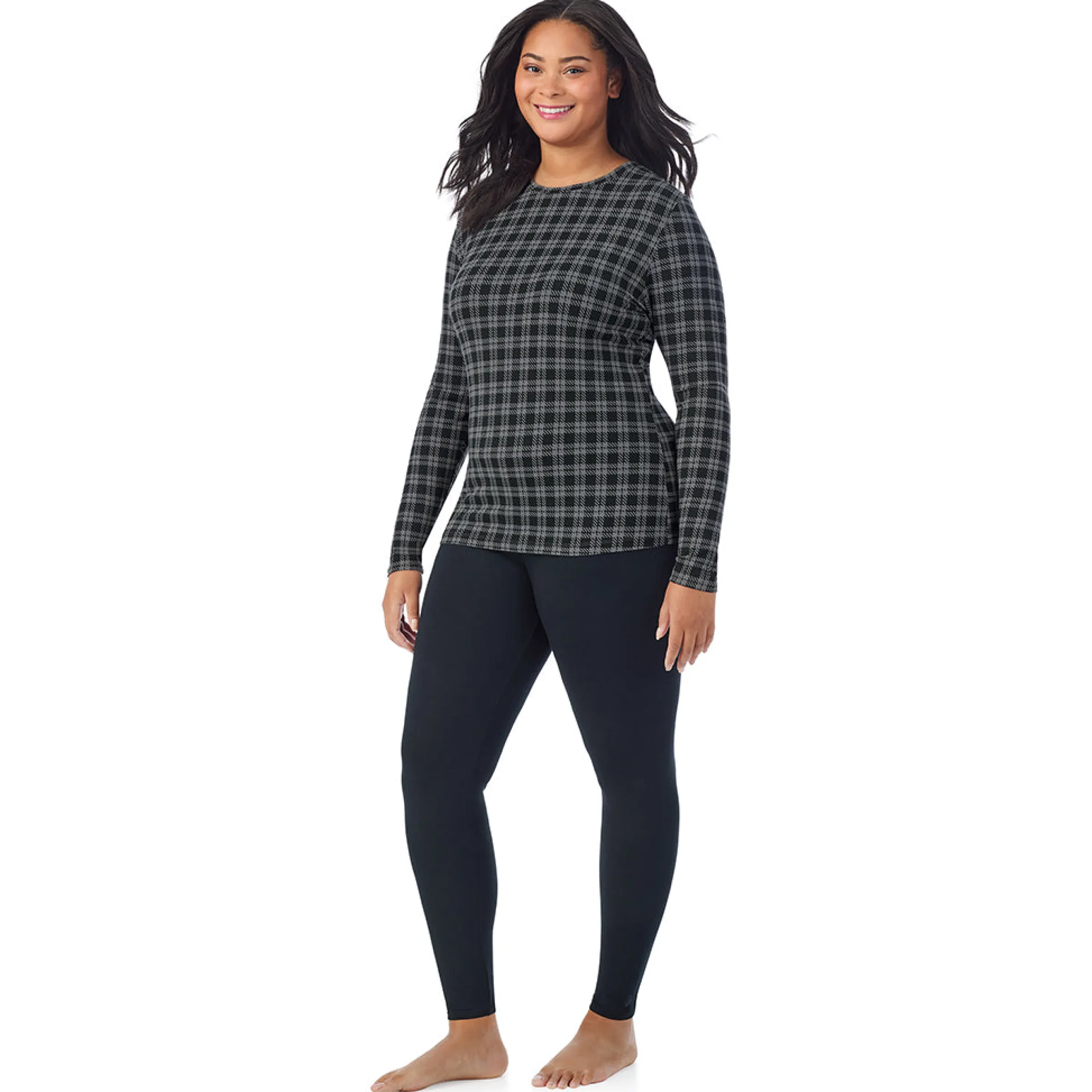 Best Softwear With Stretch Long Sleeve Crew PLUS Women Long Sleeves|Plus Size