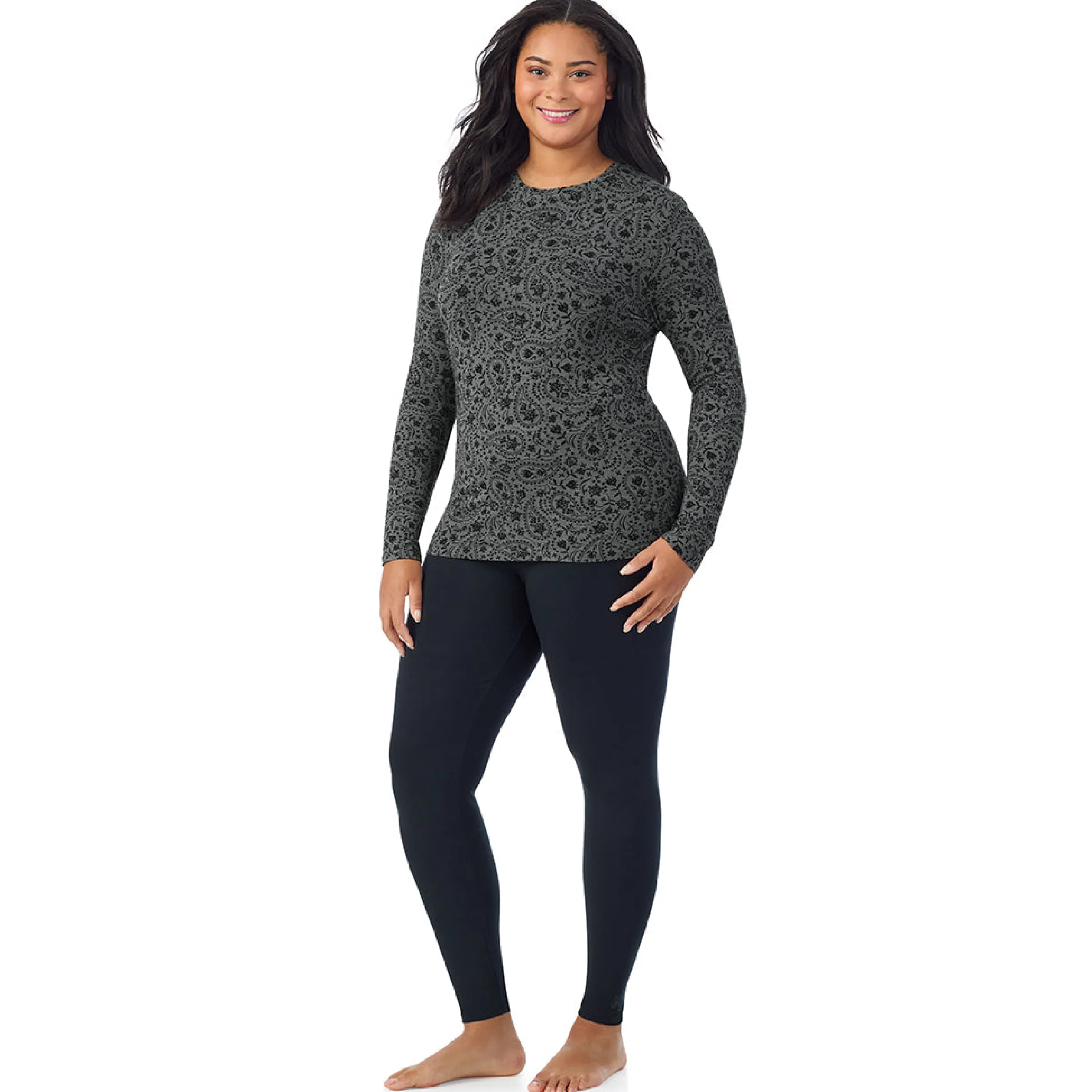 Best Softwear With Stretch Long Sleeve Crew PLUS Women Long Sleeves|Plus Size