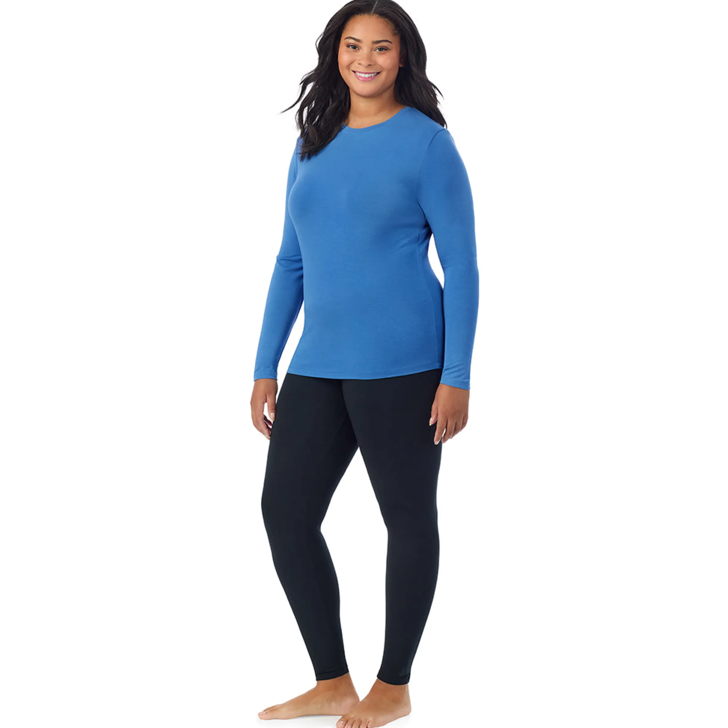 Best Softwear With Stretch Long Sleeve Crew PLUS Women Long Sleeves|Plus Size
