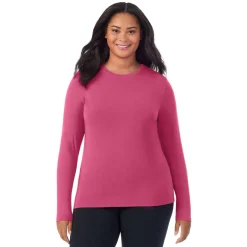 Best Softwear With Stretch Long Sleeve Crew PLUS Women Long Sleeves|Plus Size