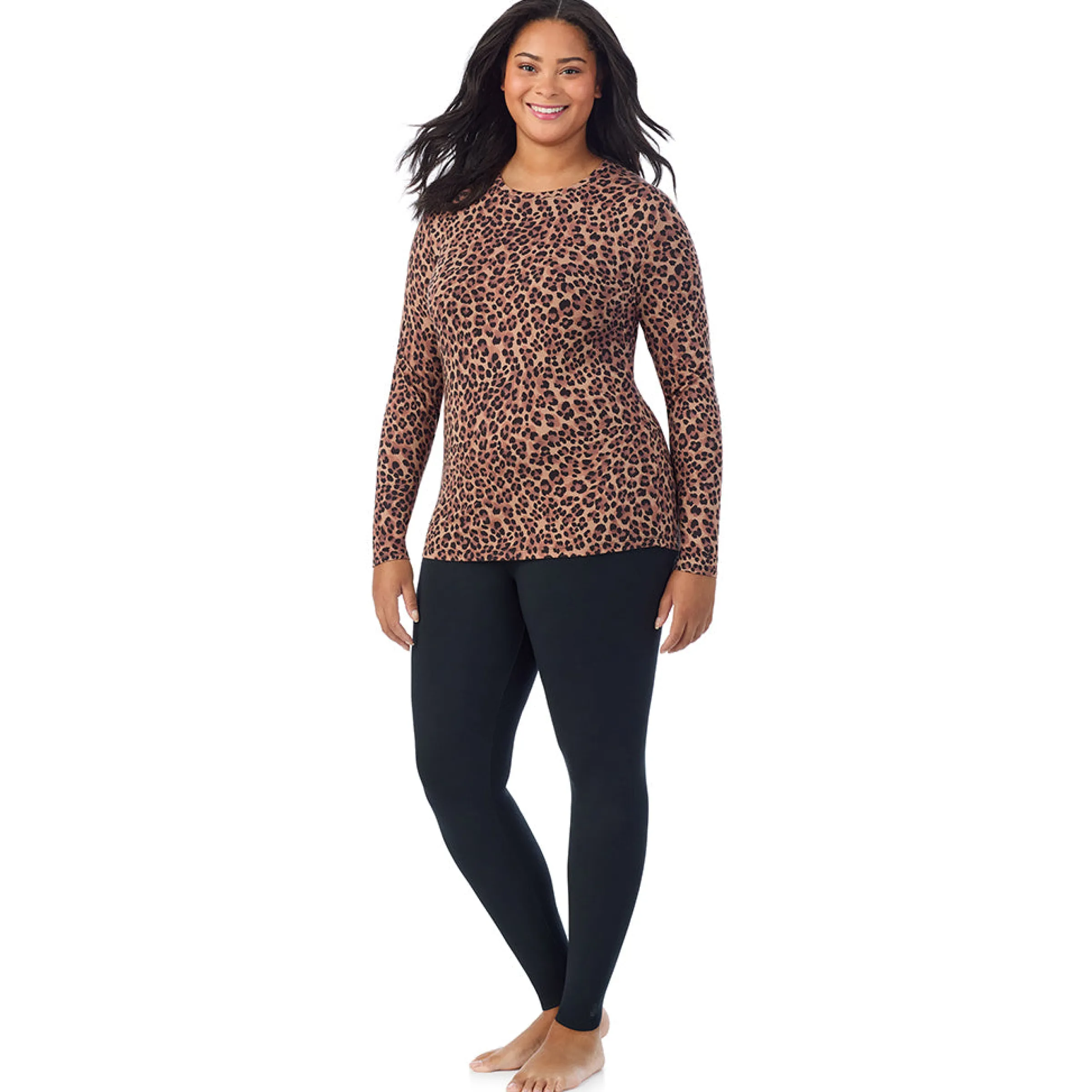 Best Softwear With Stretch Long Sleeve Crew PLUS Women Long Sleeves|Plus Size
