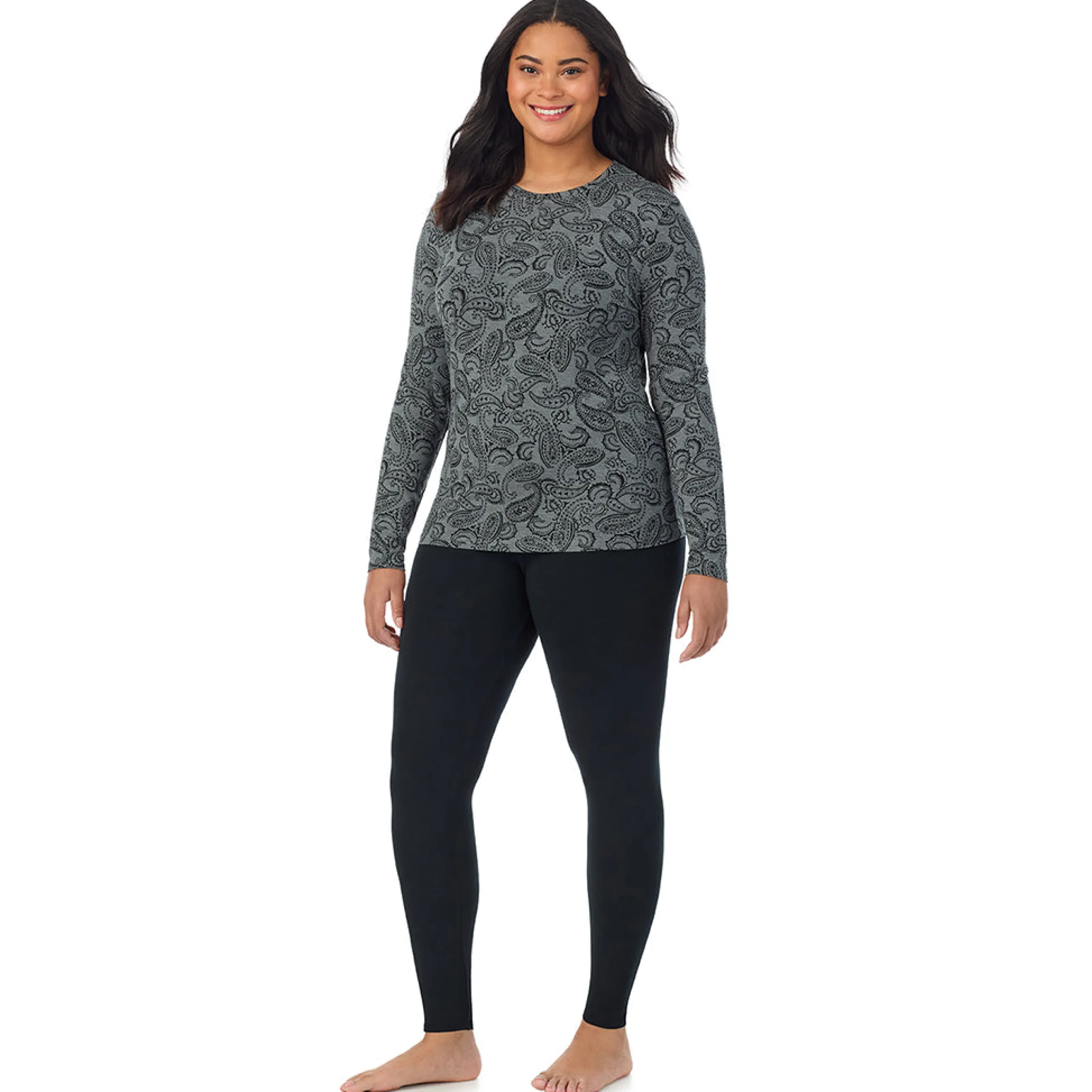 Best Softwear With Stretch Long Sleeve Crew PLUS Women Long Sleeves|Plus Size