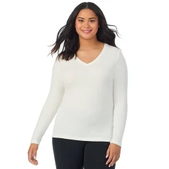 Clearance Softwear With Stretch Long Sleeve V-Neck PLUS Women Plus Size|Long Sleeves
