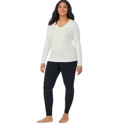 Clearance Softwear With Stretch Long Sleeve V-Neck PLUS Women Plus Size|Long Sleeves