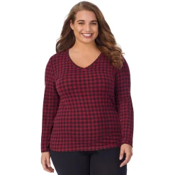 Clearance Softwear With Stretch Long Sleeve V-Neck PLUS Women Plus Size|Long Sleeves