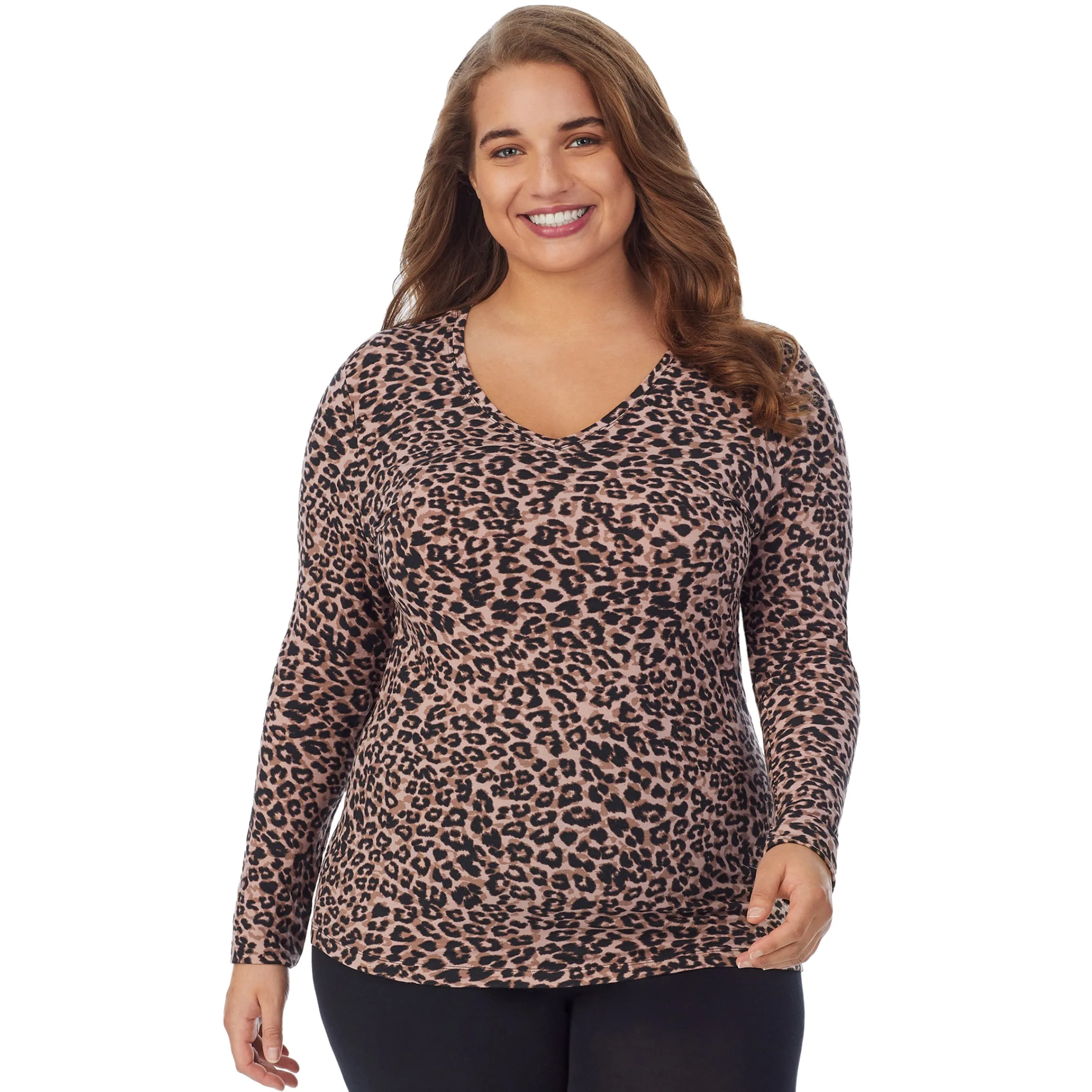 Clearance Softwear With Stretch Long Sleeve V-Neck PLUS Women Plus Size|Long Sleeves