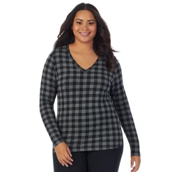 Clearance Softwear With Stretch Long Sleeve V-Neck PLUS Women Plus Size|Long Sleeves
