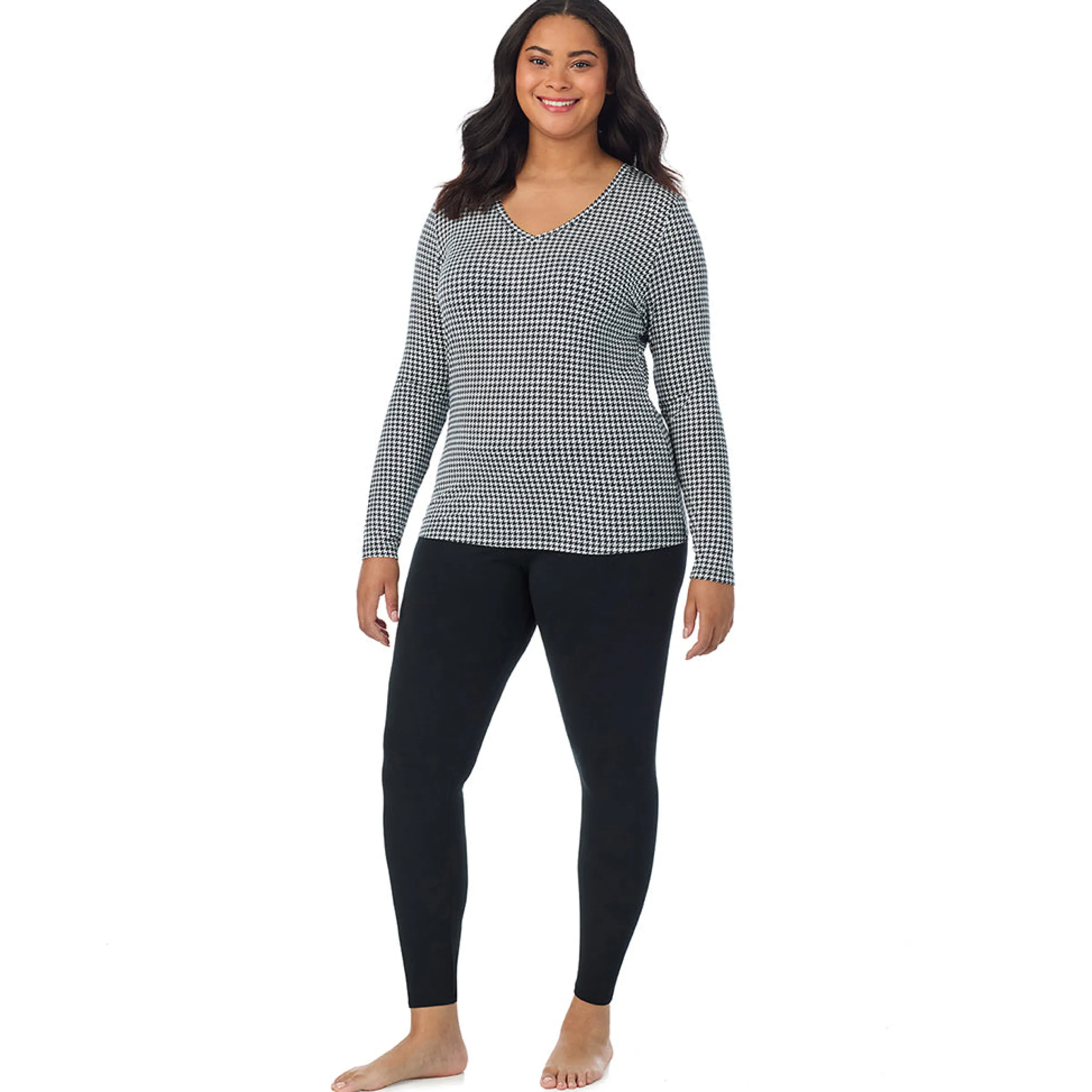 Clearance Softwear With Stretch Long Sleeve V-Neck PLUS Women Plus Size|Long Sleeves