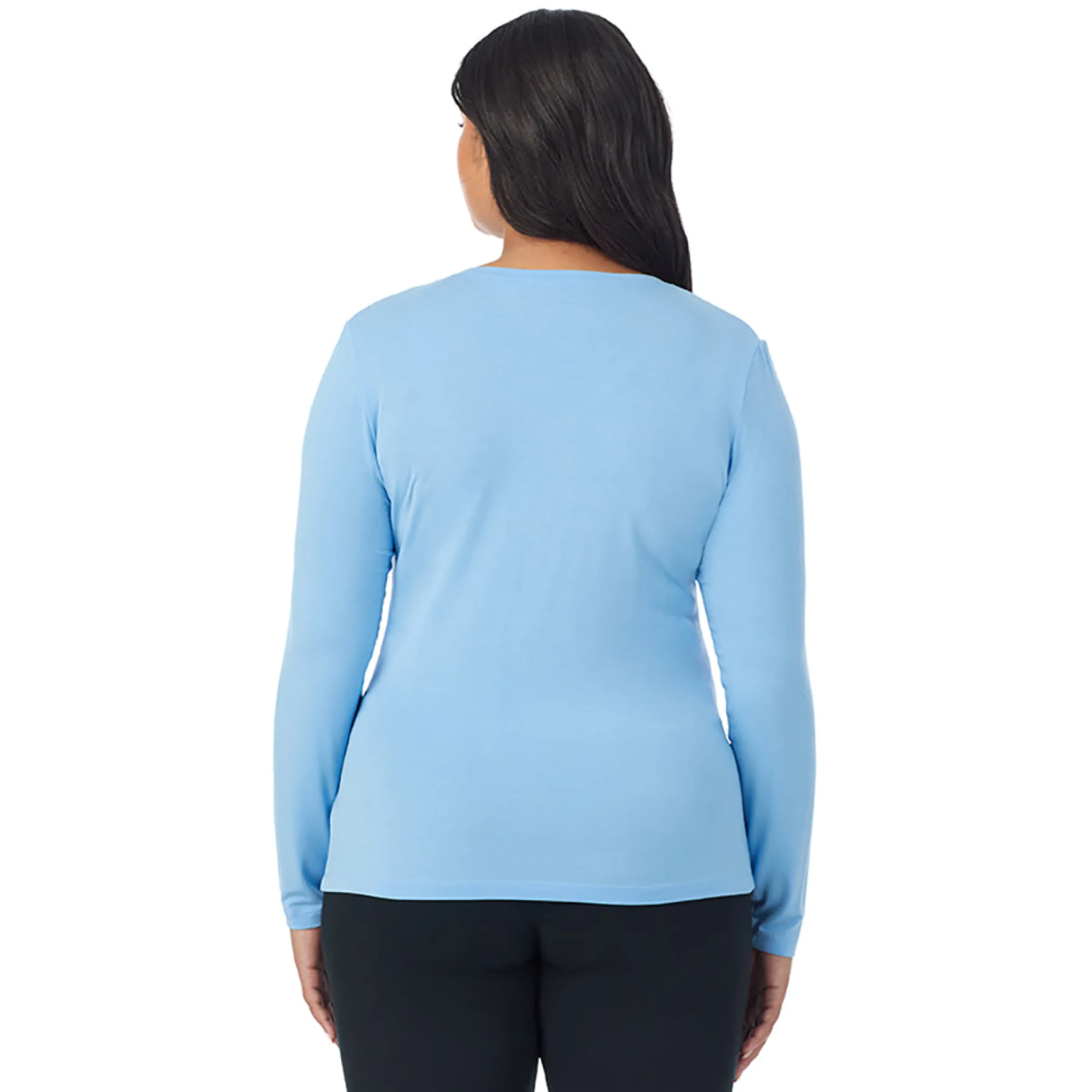 Clearance Softwear With Stretch Long Sleeve V-Neck PLUS Women Plus Size|Long Sleeves