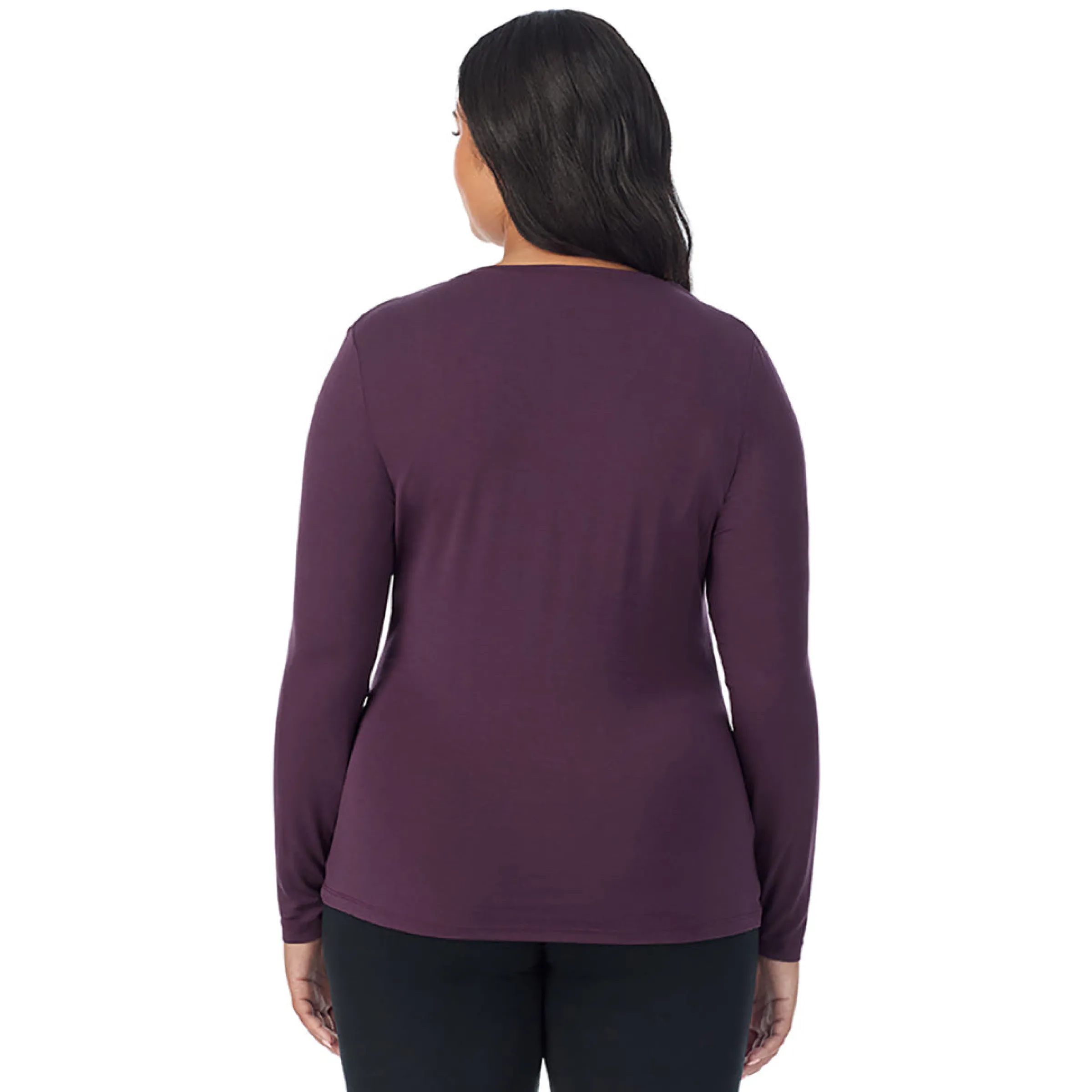 Clearance Softwear With Stretch Long Sleeve V-Neck PLUS Women Plus Size|Long Sleeves