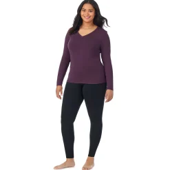 Clearance Softwear With Stretch Long Sleeve V-Neck PLUS Women Plus Size|Long Sleeves