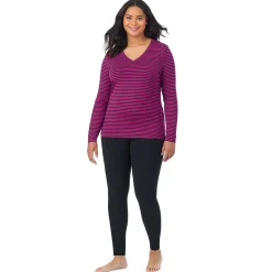 Clearance Softwear With Stretch Long Sleeve V-Neck PLUS Women Plus Size|Long Sleeves