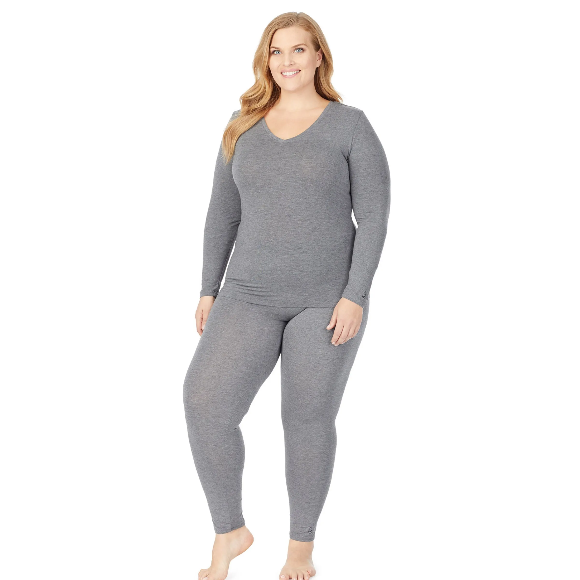 Clearance Softwear With Stretch Long Sleeve V-Neck PLUS Women Plus Size|Long Sleeves