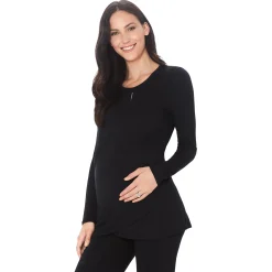 Softwear with Stretch Maternity Wrap Front Top Women Long Sleeves|Maternity
