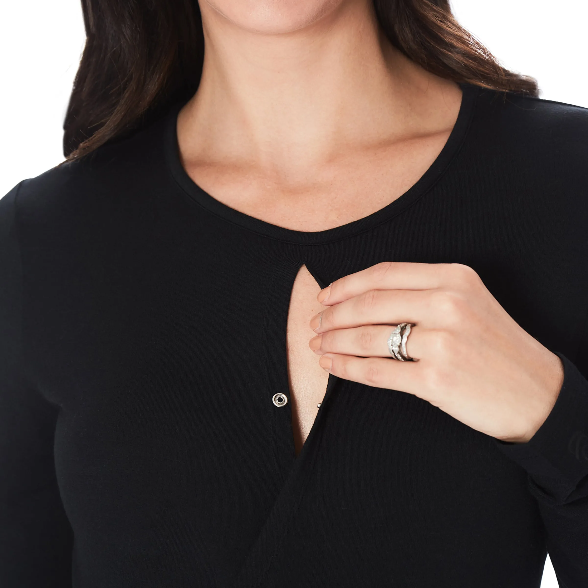 Softwear with Stretch Maternity Wrap Front Top Women Long Sleeves|Maternity