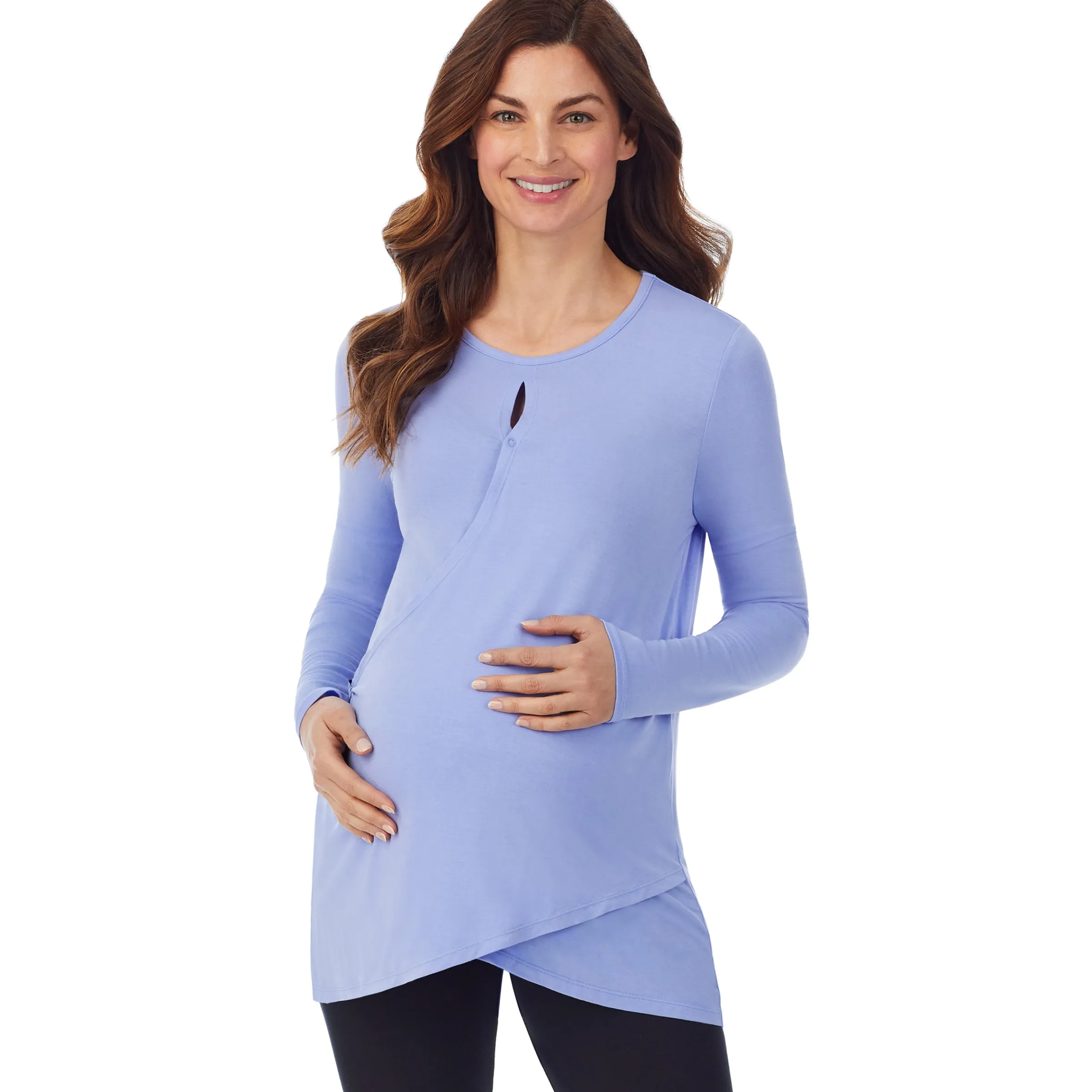Softwear with Stretch Maternity Wrap Front Top Women Long Sleeves|Maternity