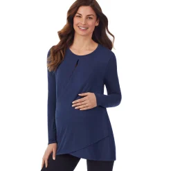 Softwear with Stretch Maternity Wrap Front Top Women Long Sleeves|Maternity