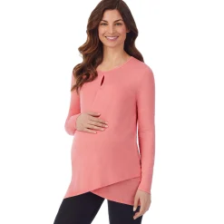 Softwear with Stretch Maternity Wrap Front Top Women Long Sleeves|Maternity