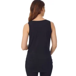 Best Softwear with Stretch Maternity Snap Front Henley Tank Top Women Maternity