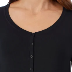 Clearance Softwear with Stretch Maternity Snap Front Henley Top Women Maternity|Long Sleeves