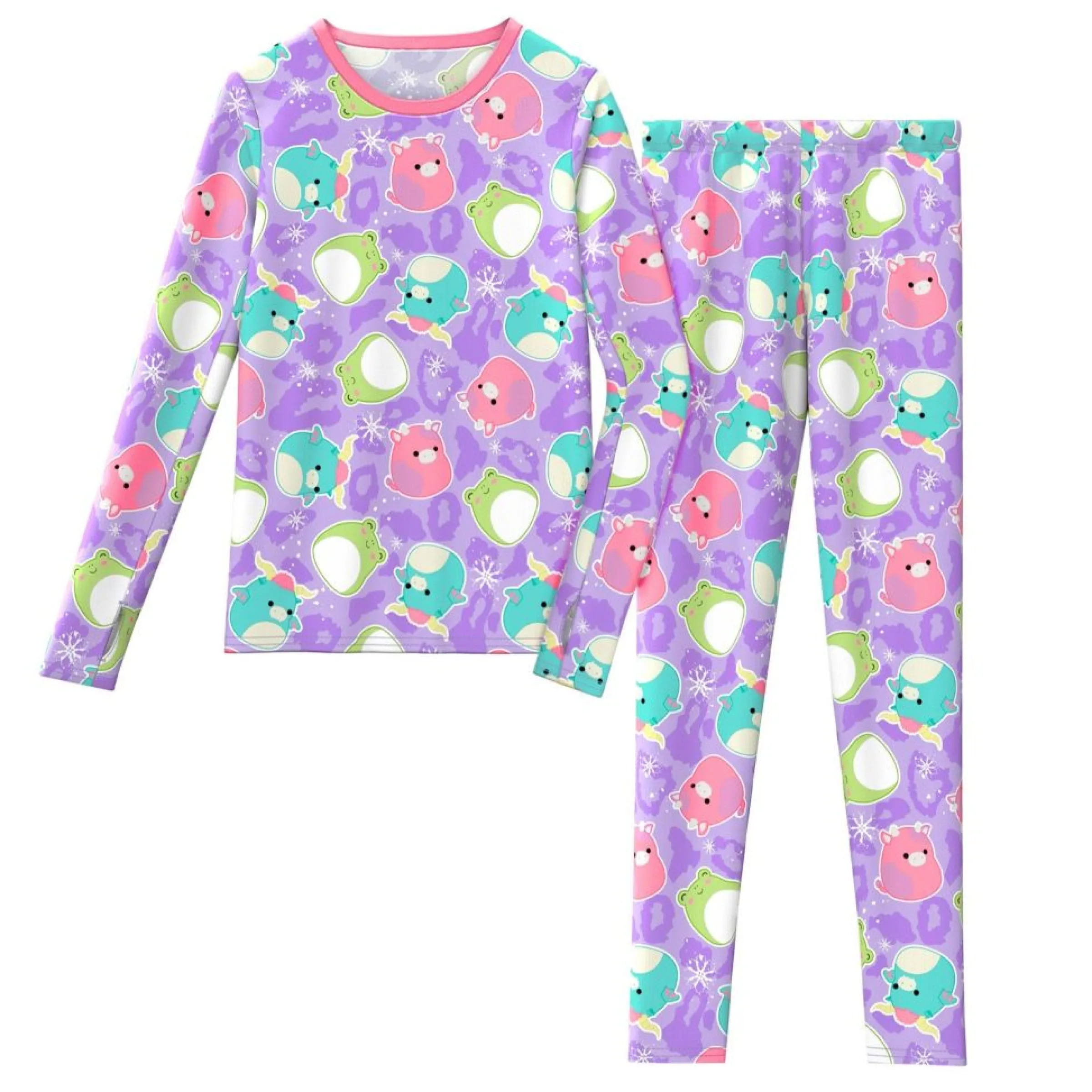 Outlet Squishmallows Poly 2 pc. Long Sleeve Crew & Legging Set Kids Licensed Characters|Girls Sets