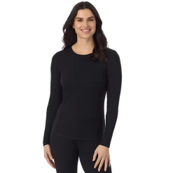 Outlet Stretch Rib Long Sleeve Crew Women Long Sleeves