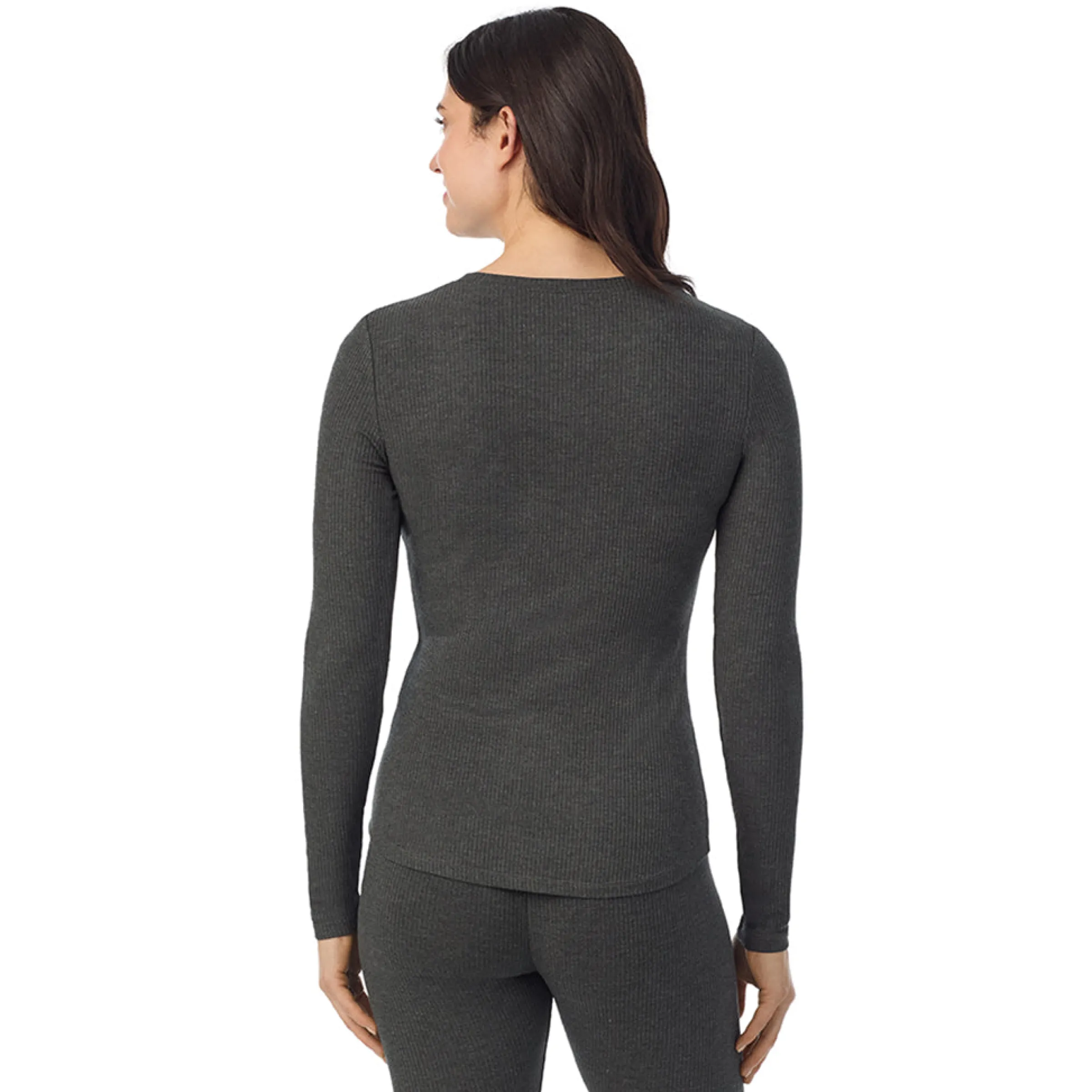 Outlet Stretch Rib Long Sleeve Crew Women Long Sleeves