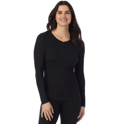 Discount Stretch Rib Long Sleeve Henley Women Long Sleeves