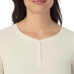 Discount Stretch Rib Long Sleeve Henley Women Long Sleeves