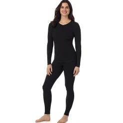 Discount Stretch Rib Long Sleeve Henley Women Long Sleeves
