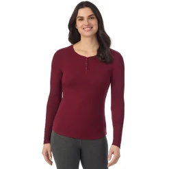 Discount Stretch Rib Long Sleeve Henley Women Long Sleeves