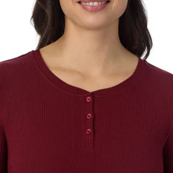Discount Stretch Rib Long Sleeve Henley Women Long Sleeves