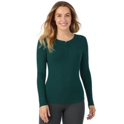 Discount Stretch Rib Long Sleeve Henley Women Long Sleeves