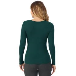 Discount Stretch Rib Long Sleeve Henley Women Long Sleeves