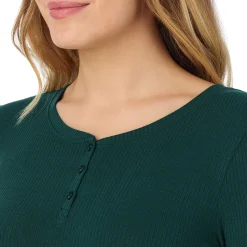 Discount Stretch Rib Long Sleeve Henley Women Long Sleeves
