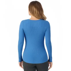 Discount Stretch Rib Long Sleeve Henley Women Long Sleeves