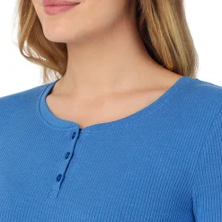 Discount Stretch Rib Long Sleeve Henley Women Long Sleeves