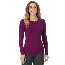 Discount Stretch Rib Long Sleeve Henley Women Long Sleeves