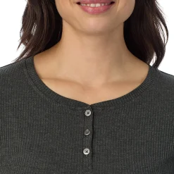 Discount Stretch Rib Long Sleeve Henley Women Long Sleeves