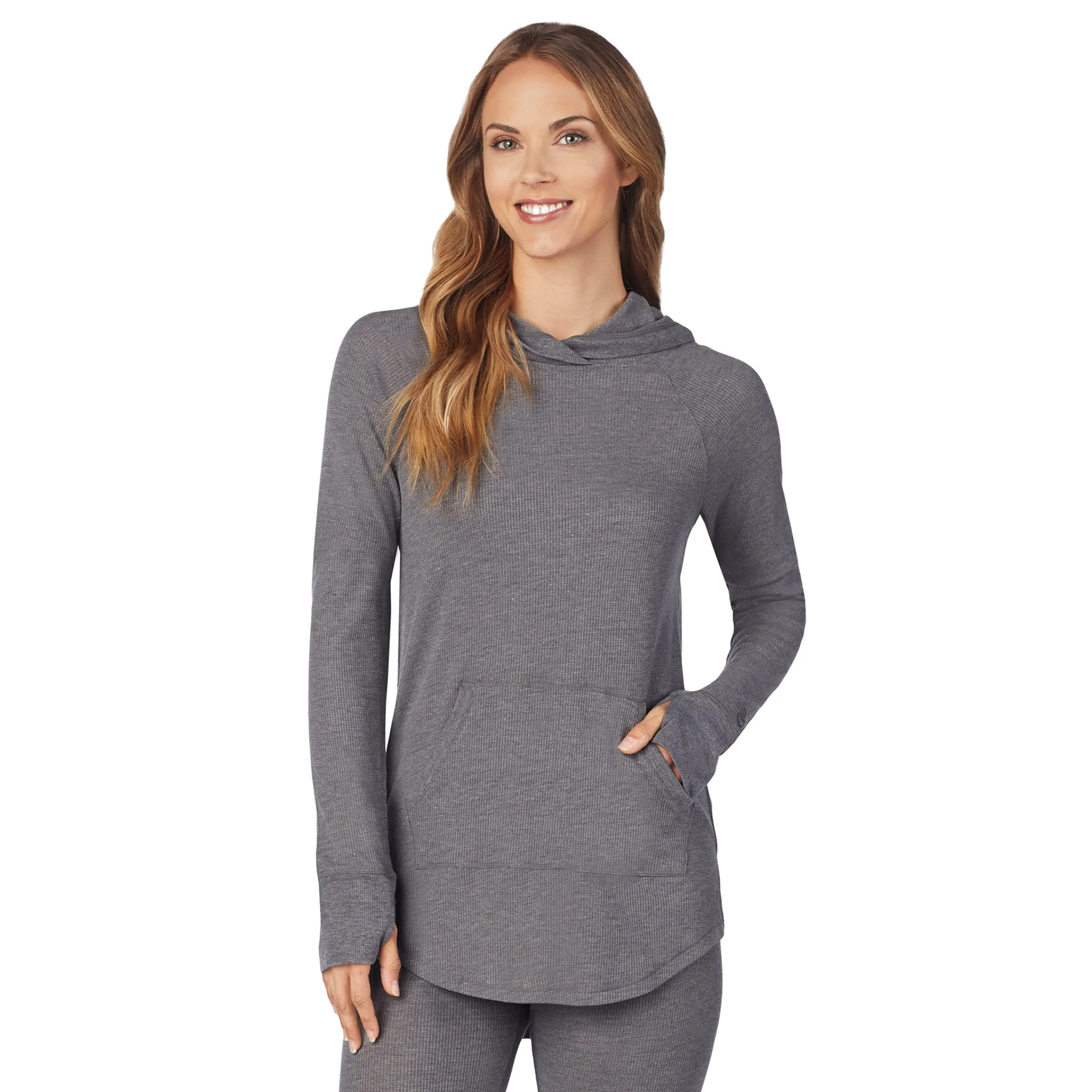 New Stretch Thermal Long Sleeve Hoodie Tunic Women Long Sleeves