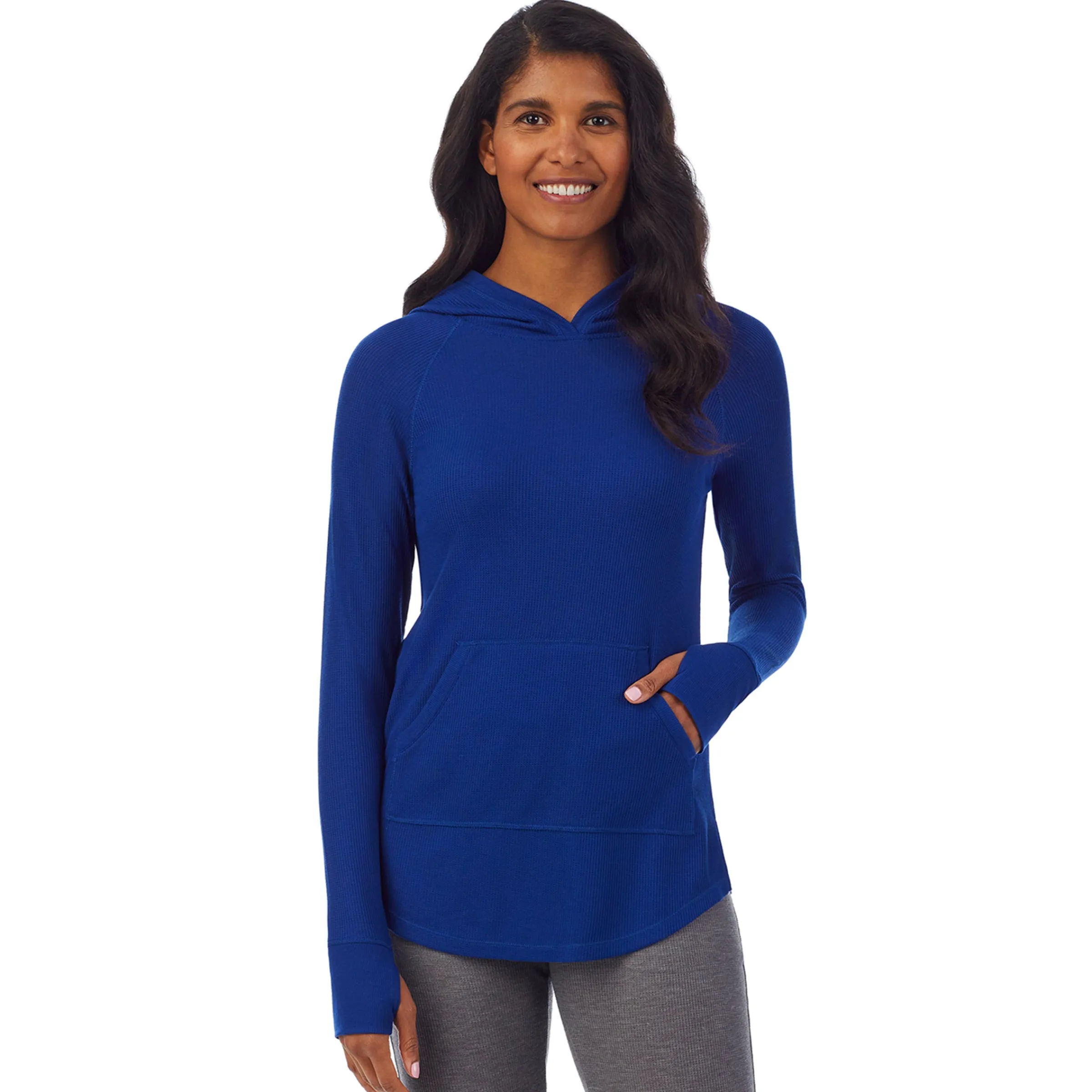 New Stretch Thermal Long Sleeve Hoodie Tunic Women Long Sleeves