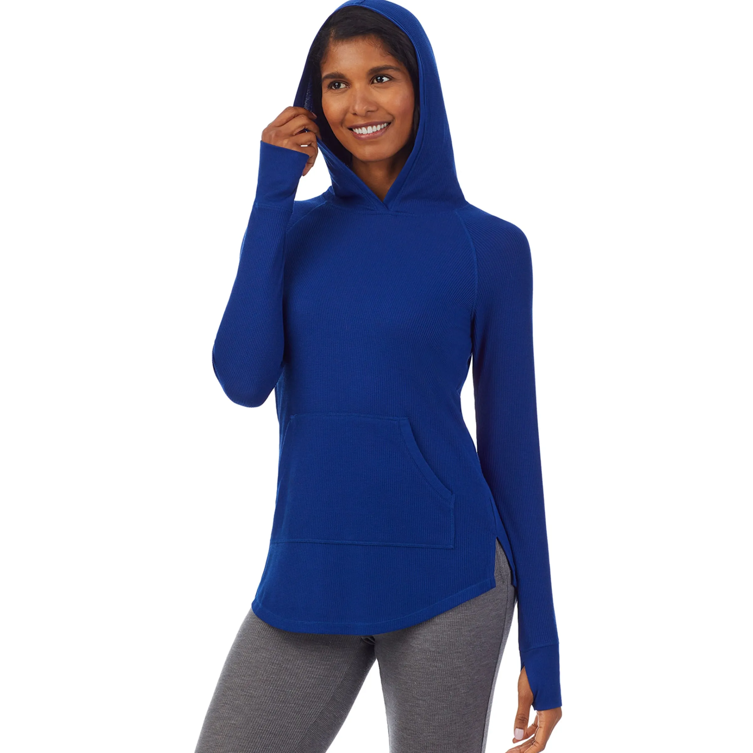 New Stretch Thermal Long Sleeve Hoodie Tunic Women Long Sleeves