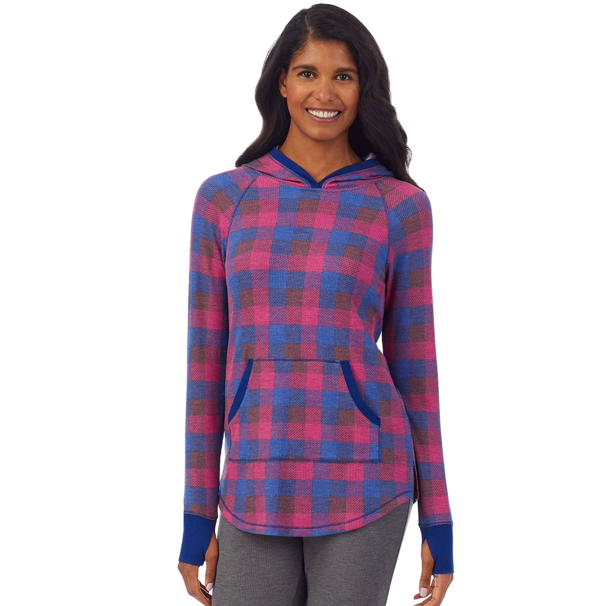 New Stretch Thermal Long Sleeve Hoodie Tunic Women Long Sleeves
