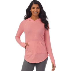 New Stretch Thermal Long Sleeve Hoodie Tunic Women Long Sleeves