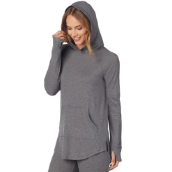 New Stretch Thermal Long Sleeve Hoodie Tunic Women Long Sleeves