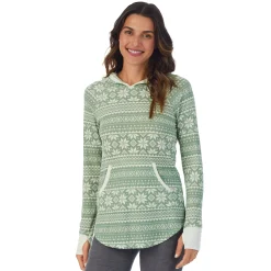 New Stretch Thermal Long Sleeve Hoodie Tunic Women Long Sleeves