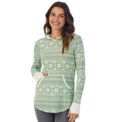 New Stretch Thermal Long Sleeve Hoodie Tunic Women Long Sleeves