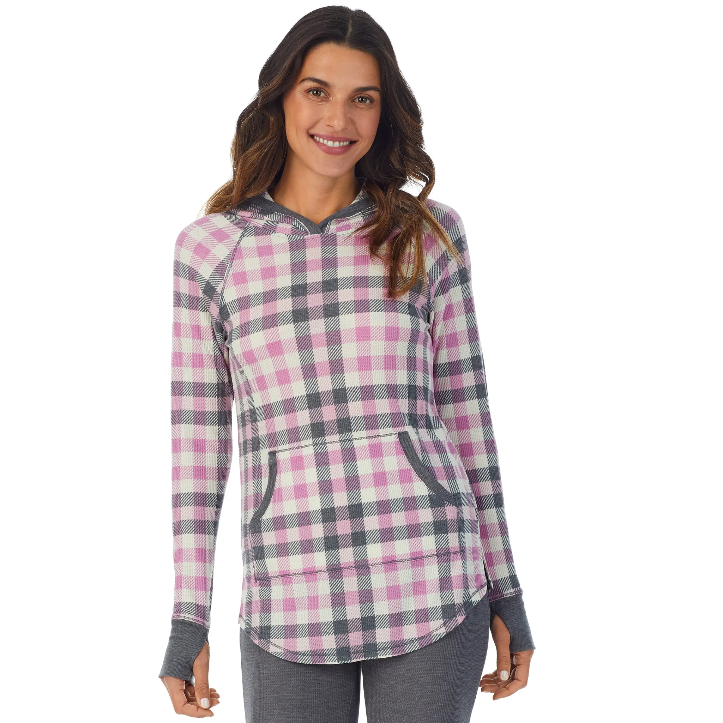 New Stretch Thermal Long Sleeve Hoodie Tunic Women Long Sleeves