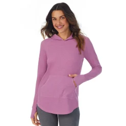 New Stretch Thermal Long Sleeve Hoodie Tunic Women Long Sleeves
